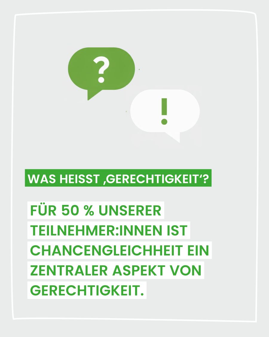 Gerechtigkeit heißt, dass Menschen unabhängig von ihren Einkommen gut leben können.